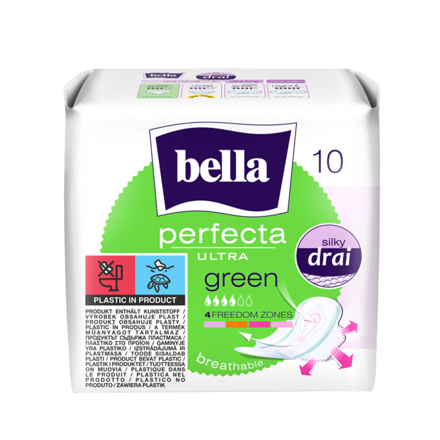 بيلا بيرفكتا الترا اخضرسريع الامتصاص 10 فوطة