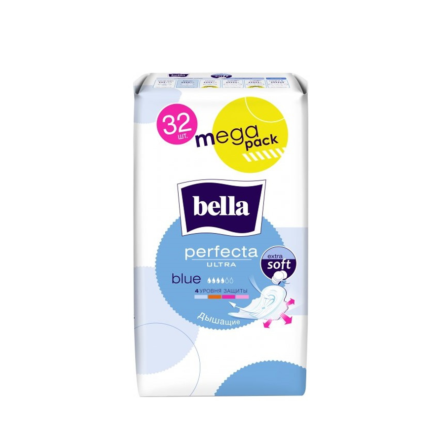 بيلا بيرفكتا الترا ازرق حساس فائق النعومة  32 فوطة