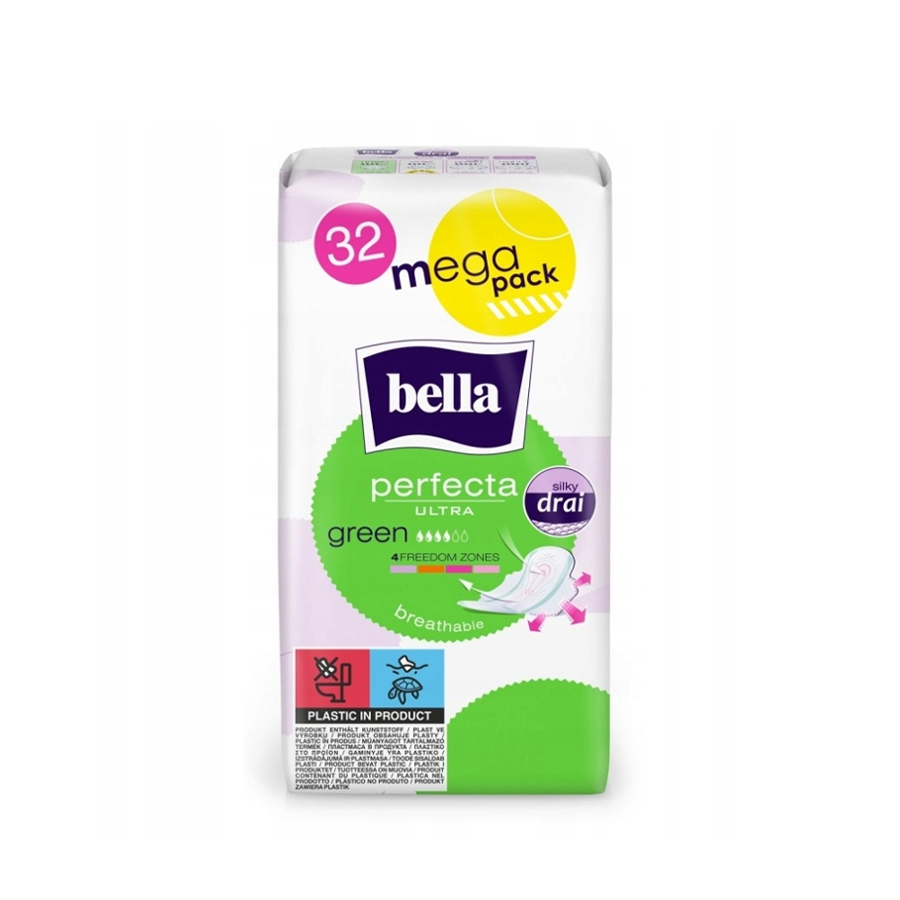 بيلا بيرفكتا  الترا اخضر سريع الامتصاص 32 فوطة